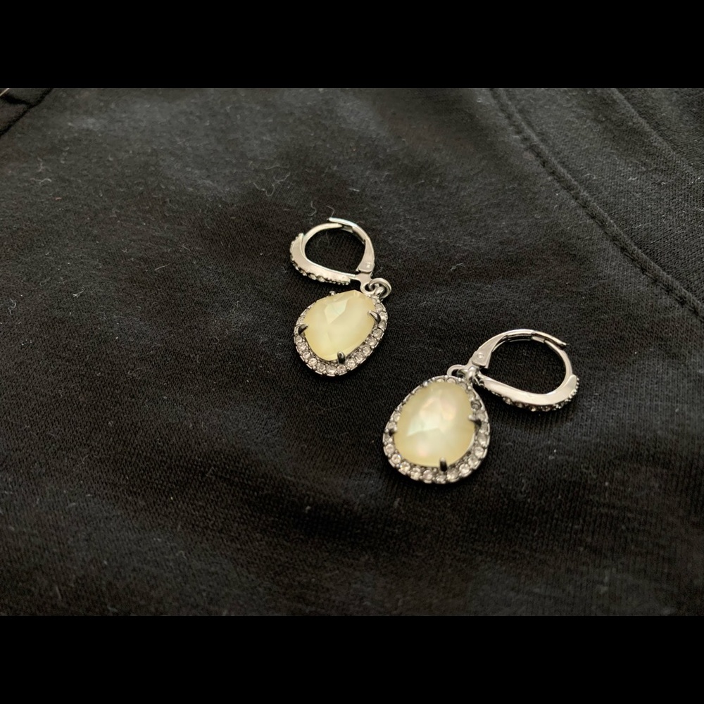 Silver drop earrings